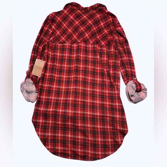 Eden & Olivia Red and Black Plaid Shirt - Picture 2 of 6